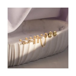 Arete círculo facetado diamante