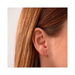 Arete barrita con zirconia