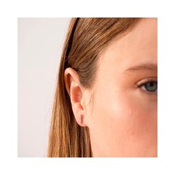 Arete barrita con zirconia