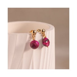 Aretes Karla Ojo de Tigre Tinto