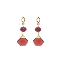 Aretes Ella rojo