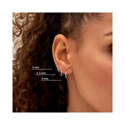 Arracada mini zirconia silver