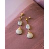 Aretes Ella moonstone azul marmoleada