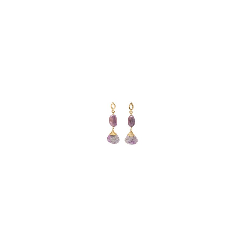 Aretes Ella moonstone pink
