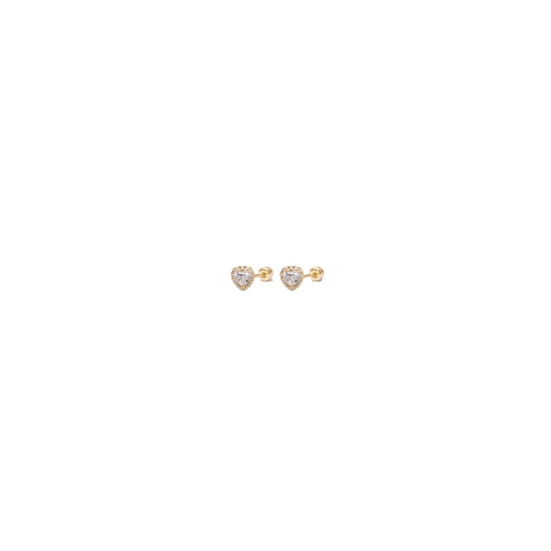 Arete corazón con piedra
