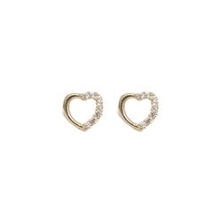 Arete corazon con zirconia