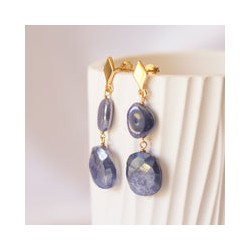 Arete Ella Moonstone azul