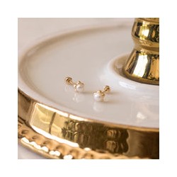 mini margarita con perla en Oro 10k