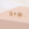 Flor de zirconia Oro 10k