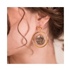 Aretes Ines Abulon black