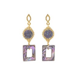 Arete druzy y abulon rectangulo