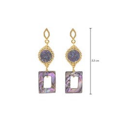 Arete druzy y abulon rectangulo