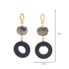 Arete pirita con aro onix