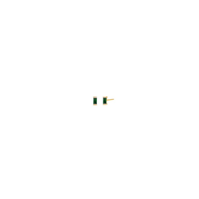 Arete mini Baguette Verde