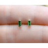 Arete mini Baguette Verde