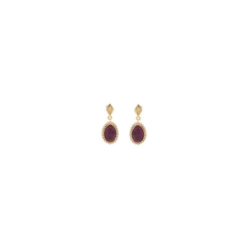 Aretes Ruby rustico