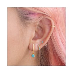 Mini arracada color Turquesa