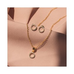 Círculo con zirconias Chapa