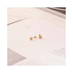 Mini cuadrado Plain de oro