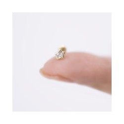 Mini estrella biselada blanca