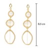 Aretes triple cuarzo con moonstone