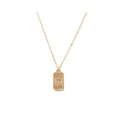 Dije plaquita con zirconia