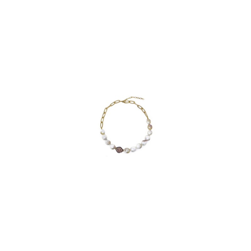 Collar Valery perla con cristal